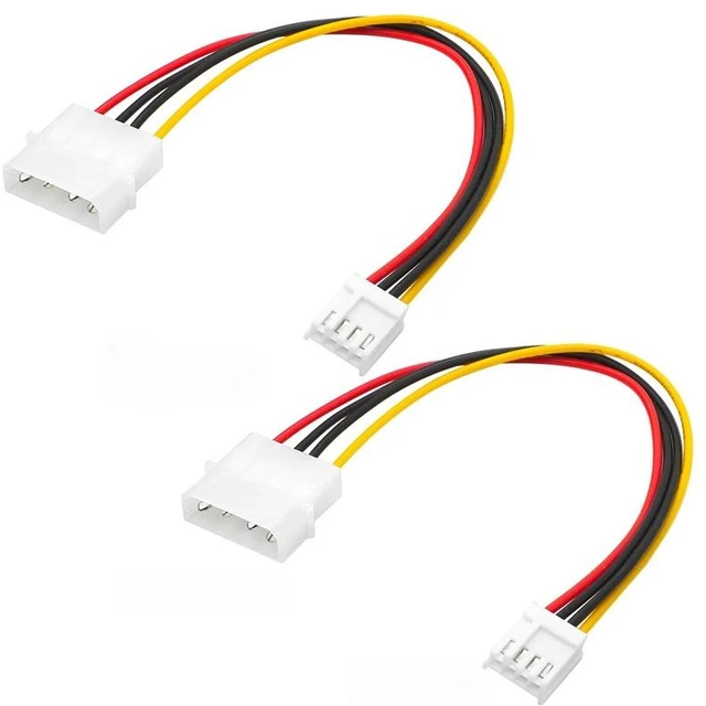 Main image of For 2pcs Big 4 Pin to Small 4Pin Convert Cable FDD Floppy Disk Drive Power Supply Wire Computer IDE to Power Connection Cord