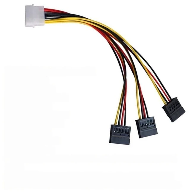 Main image of For 1pc 4 Pin IDE To 3 SATA Power Splitter Extension Cable Connectors Computer Connection And Pluging HDD Cord