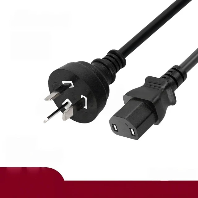 Main image of For 1M Black AU Plug 3 Prong AC Power Cord IEC 320 C13 Power Supply Wire Extension Cord for PC Computer Monitor TV Speaker Printer