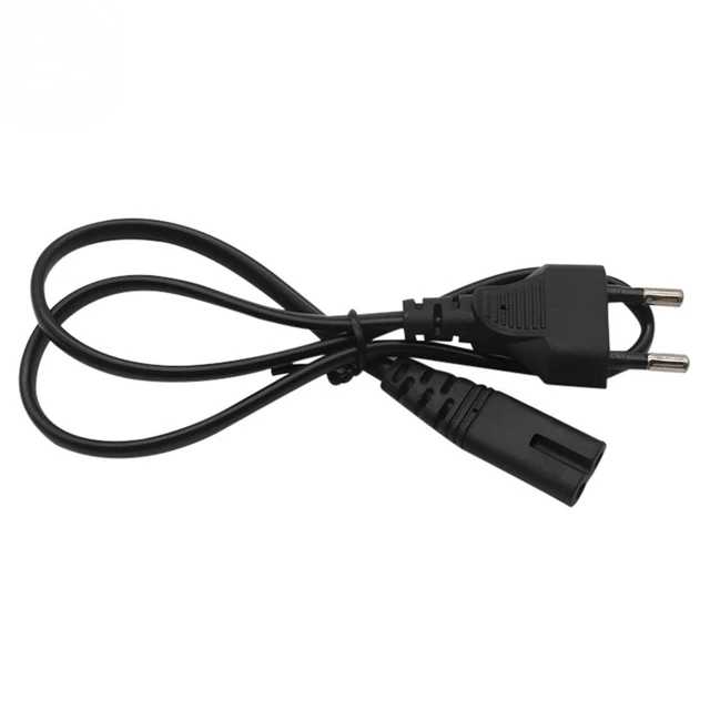 Main image of For 0.6M 2ft 2 Prong 2 Pin female AC EU Power Supply Cable Cord High Quality Lead Wire Power Cord For Desktop Laptop Radio XBOX