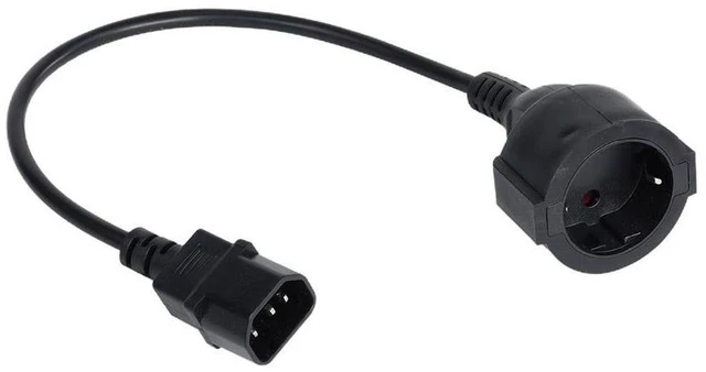 Main image of For PDU UPS Cable C14 to Euro Socket Power Extend Cable Schuko CEE7/4 Power Extension Cord Power Cord