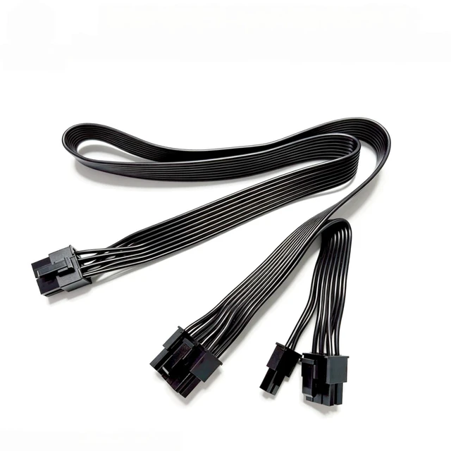 Main image of For For M12II EVO, PCIe 2x 8Pin 6+2 18AWG 60+20CM GPU Power Cable for 520W, 620W, 750W, 850 Bronze Modular Powers