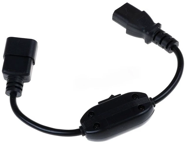 Main image of For 1Pc PDU UPS power cord cable, IEC 320 C14 to C13 with On/Off switch 30cm Computer case adapter power cord