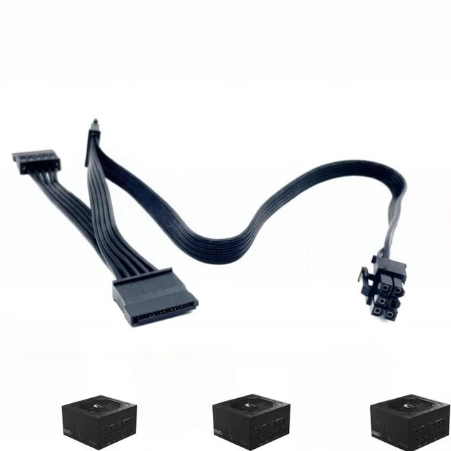Main image of For 6Pin to 3x SATA Male Straight, HDD SSD Power Supply Cable for GP-UD750GM, GP-UD850GM, GP-UD1000GM Gold Modular Power