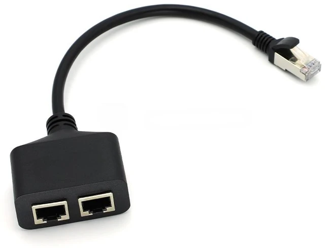 Main image of For 1Pcs Ethernet Splitter RJ45 1 Male to 2 Female LAN Ethernet Cable Splitter Cable Ethernet Socket Connector Extension Cable