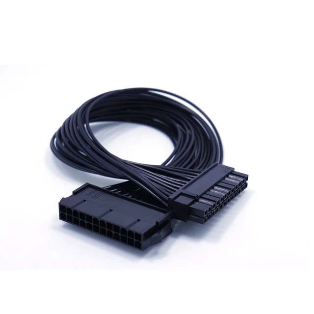 Main image of For 18AWG ATX 24(20+4)Pin Female Motherboard PSU Power Supply Male To Female 24Pin PSU Extension Cable Mainboard Adaptor 32CM