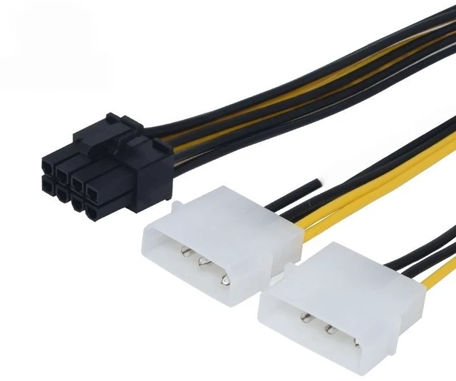 Main image of For 8-Pin PCIe Male to Dual 4-Pin Power Cable - GPU Power Adapter for Graphics Cards