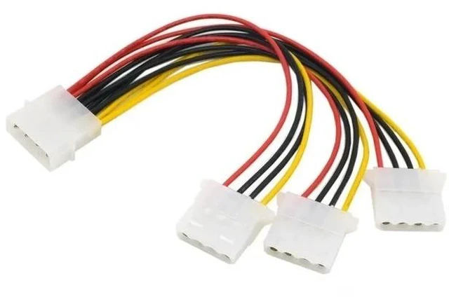 Main image of For 4Pin IDE Power Cables HY1578 4 Pin Male To 3 Port IDE Female Power Supply Splitter Adapter Cable