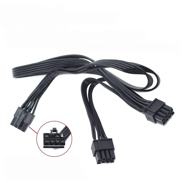 Main image of For 1PCS PCI-E Graphics Card 8Pin 1 to 2 Power Cord PCI Express GPU 8Pin to Dual 8(6+2)Pin Power Supply Cable