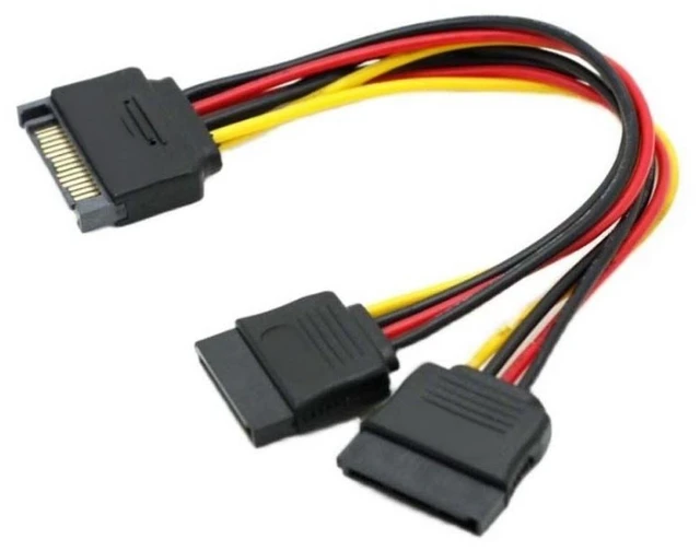 Main image of For Cable PSU Cable 1 To 2 Extension Cable Power Extension Cable Hard Disk Power HDD Splitter SATA Power Cable SATA Adapter Cable
