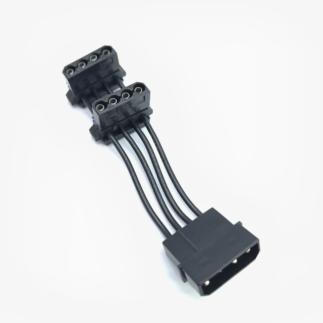 Main image of For Desktop Computer ATX Power Supply Cable D 4Pin IDE 1 to 2 Splitter 2-Port Male Female Short Cord 18AWG