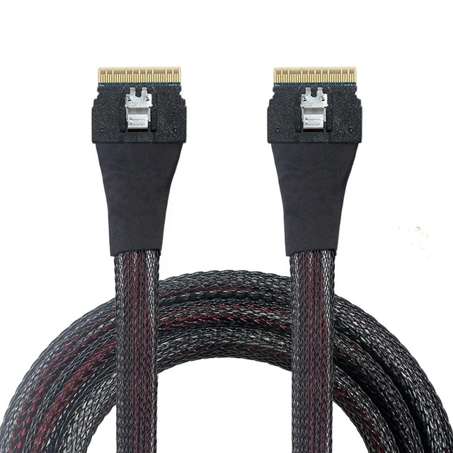 Main image of For MINI SlimSAS SFF-8654 8i 4.0 Connect Cables To The SlimSAS SFF-8654 Server Pcie Pci Express 8 Pin 8pin Male To Female Power