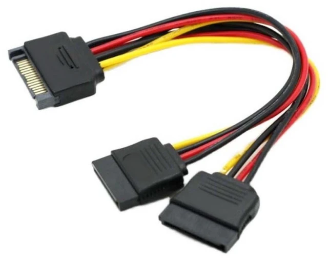 Main image of For Splitter Cable SATA Male To 2 Female Power Lead Connector Wire SATA Power Cable HDD Splitter SATA Adapter Cable Hard Disk Power