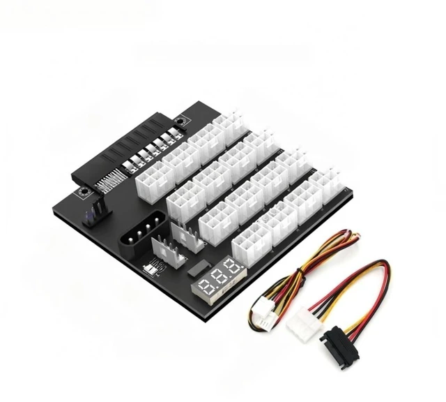 Main image of For 16 Ports PCI-E 6PIN Power Supply Breakout Board Synchronization On/Off For 800W 1400W 1600W 1800W 2200W Server PSU