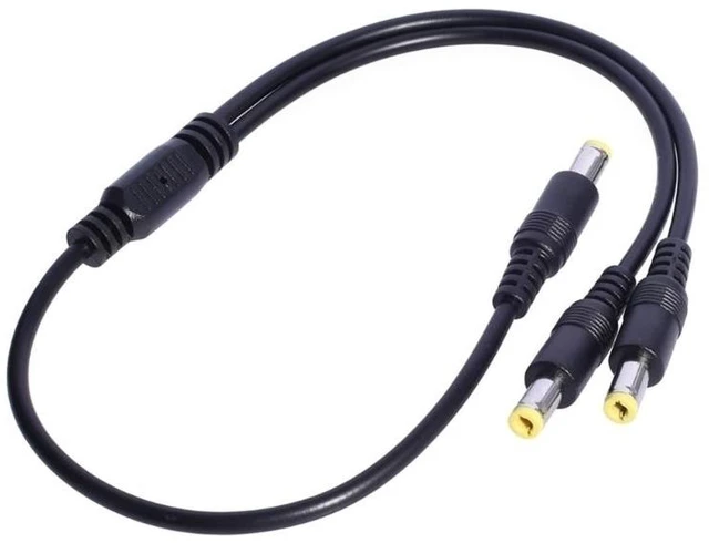 Main image of For DC Power 1 male to 2 Male Way Splitter Adapter Connector Plug Cable 5.5mm*2.5mm For CCTV Camera LED Strip Light Routers