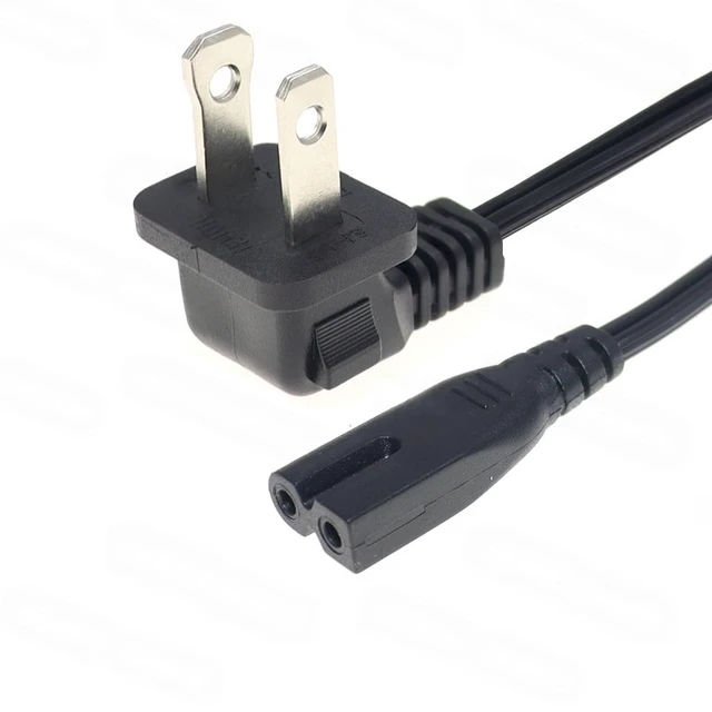 Main image of For 18AWG US Nema 1-15P Polarized Plug 90 Degree to IEC320 C7 D Type Power Cable for TV Monitor Printer 1.8m/6ft