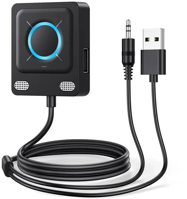 Main image of For USB Bluetooth 6.0 Car Receiver Adapter with Mics and Noise Cancellation, 3.5Mm USB AUX Bluetooth Receiver Car Kit Stereo Audio