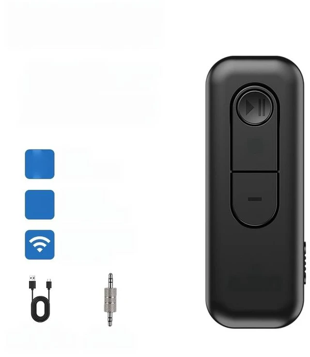 Main image of For Bluetooth 5.3 Transmitter Receiver, 2-in-1 Audio Adapter, AAC/SBC, 10H Playtime, 3.5mm Jack, Type-C Charge, Black