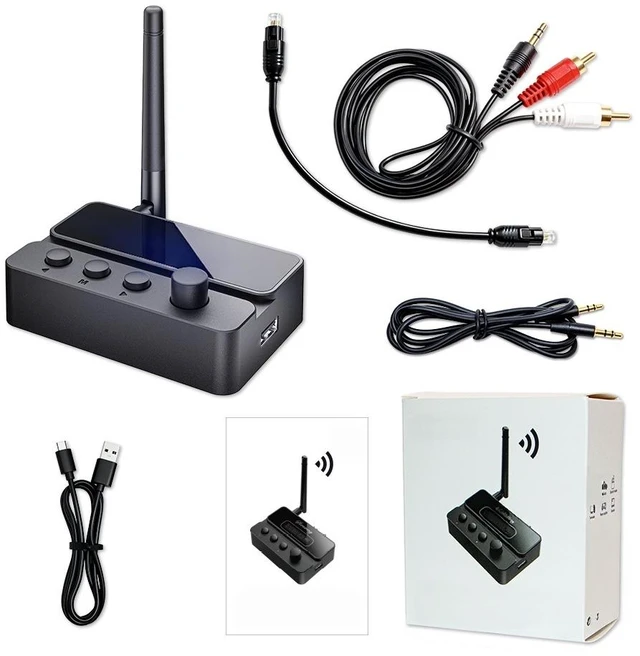 Main image of For Bluetooth 5.3 Transmitter Receiver HiFi OPT Optical /AUX 3.5mm/RCA/USB/U-Disk 15M Range 400mAh RX/TX 2-in-1 For TV PC Speaker