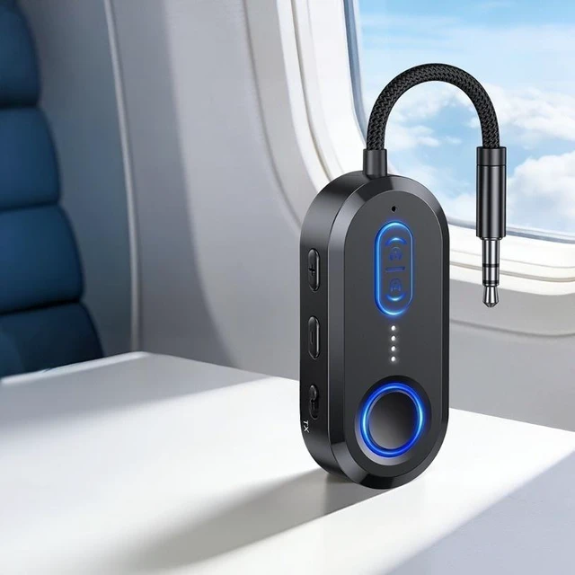 Main image of For Bluetooth 5.4 Audio Adapter 2 in 1 Wireless Transmitter Receiver 3.5mm AUX Low Latency Dual Pair Call For Car Speaker Headphones