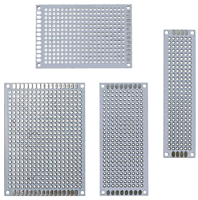 Main image of 1pcs Double Sided Universal PCB Prototype Board 10x10cm FR4 2.54mm Pitch Perfboard Green Solder Mask Tinned Hole Board for DIY