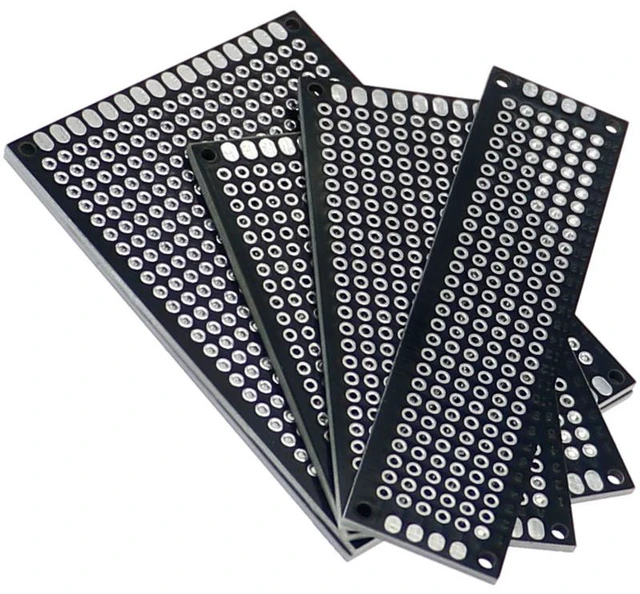 Main image of 5X7CM Double Side Prototype PCB Breadboard Universal Board For ForUNOR3 ESP8266 WIFI ESP-12F ESP-12E ESP32S 50x70mm