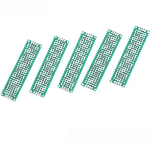 Main image of 5X7CM Double Side Prototype PCB Breadboard Universal Board For UNO R3 ESP8266 WIFI ESP-12F ESP-12E ESP32S ESP32 50x70mm
