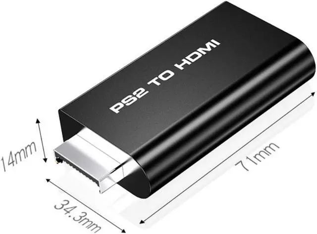 Alt view image 2 of 6 - PS2 to HDMI Converter Adapter ,PS2 to HDMI Converter with 3.5mm Audio Output for HDTV HDMI Monitor Supports All PS2 Display Modes
