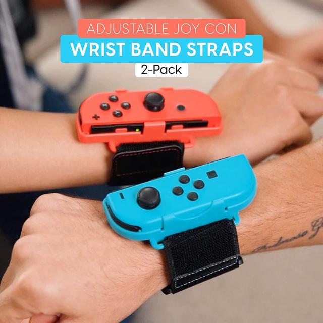 Wrist Bands for Switch Just Dance 2023 2022 2021, Adjustable Elastic Dance  Straps Compatible with Switch & Switch OLED Right/Left Controller JoyCons  Accessories for Adults Teens and Kids-Blue & Red 