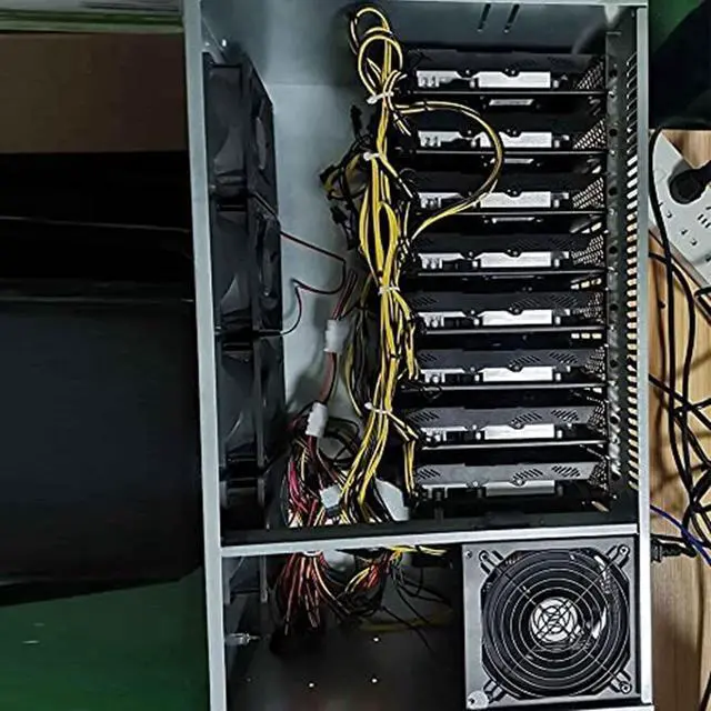Alt view image 7 of 7 - 2000W ATX Mining Power Supply, 110-240V PSU Support 8 GPUs Mining Rig, High Efficiency and Stable PC Miner Power Supply, Suitable for BTC ETH ETC ZEC ZCASH DGB XMR Miner Multi-Currency Mining