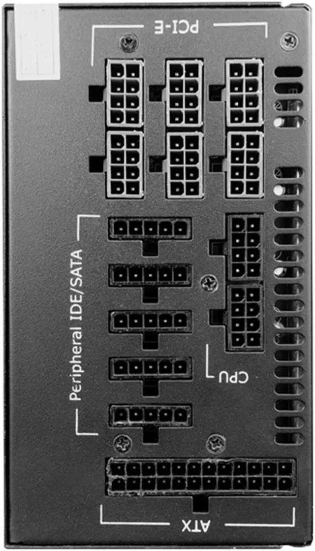 Alt view image 6 of 11 - 1600W Full Modular Mining Power Supply, 110V-240V ATX PSU for Bitcoin Miner ETH Rig Supports 6 GPU, 90+ Gold Certified with US Plug Adapter Cable