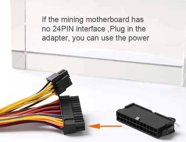 Alt view image 6 of 7 - 2000W ATX Mining Power Supply, 110-240V PSU Support 8 GPUs Mining Rig, High Efficiency and Stable PC Miner Power Supply, Suitable for BTC ETH ETC ZEC ZCASH DGB XMR Miner Multi-Currency Mining