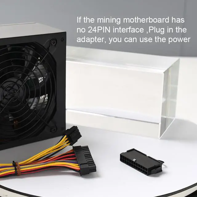 Alt view image 5 of 7 - 2000W ATX Mining Power Supply, 110-240V PSU Support 8 GPUs Mining Rig, High Efficiency and Stable PC Miner Power Supply, Suitable for BTC ETH ETC ZEC ZCASH DGB XMR Miner Multi-Currency Mining