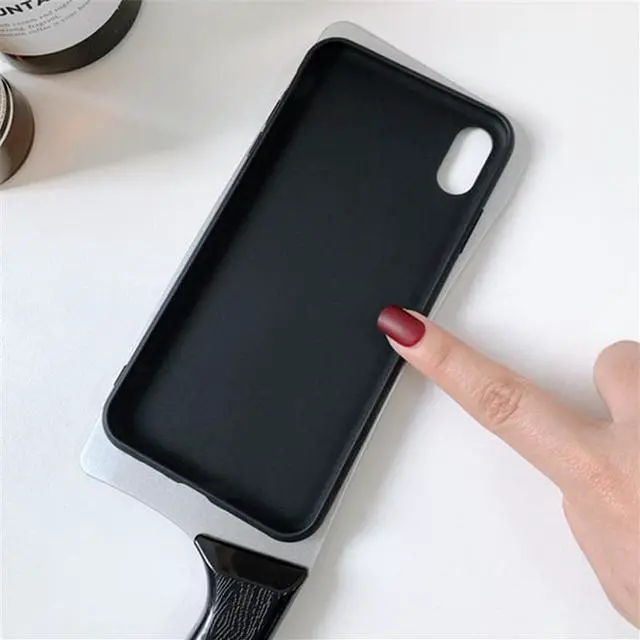 Alt view image 2 of 7 - Funny Kitchen Knife Machete Soft Phone Case for iPhone 14 13 12 11 Pro Max XS XR 8 7 Plus