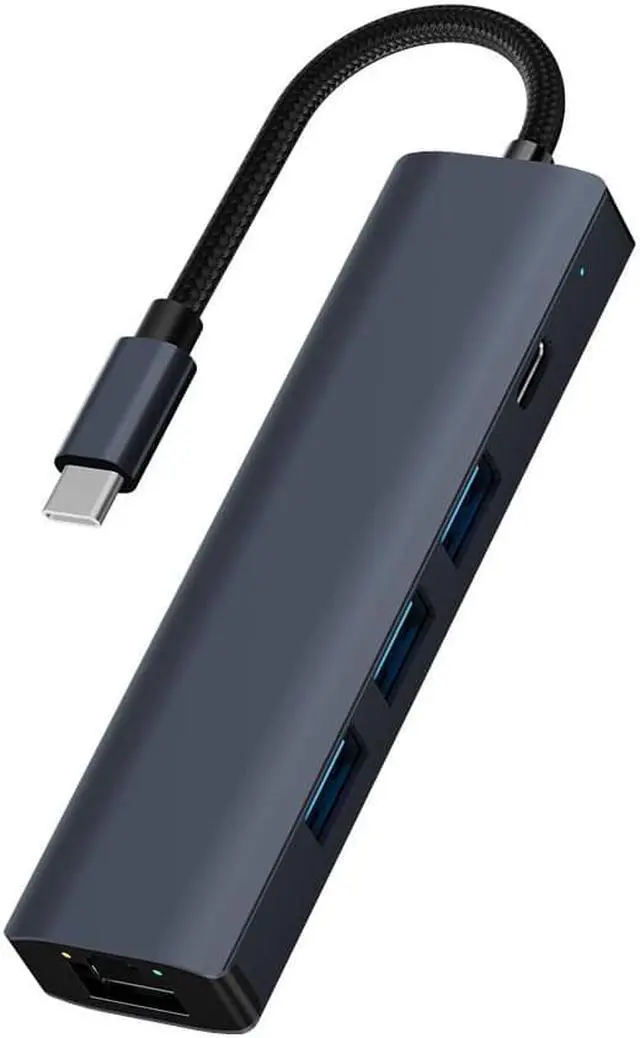 Main image of 5 Ports to Type C Hi-Speed Transmission Lan 1000Mbps PD 100W Charging USB Hub