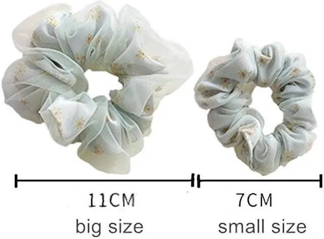 Alt view image 7 of 7 - Fashion Mesh Ball Head Large Intestine Hair Ring Female Super Large Flower Super Immortal Hair Rope Tied Horsetail Headrope Hair Accessories