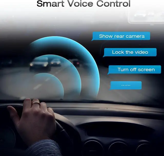 Alt view image 6 of 7 - TOGUARD 4K Mirror Dash Cam GPS Full Touch Screen 12" Voice Control Dash Camera Waterproof Reverse Rear View Camera Night Vision Parking Assistant Support Max 128G