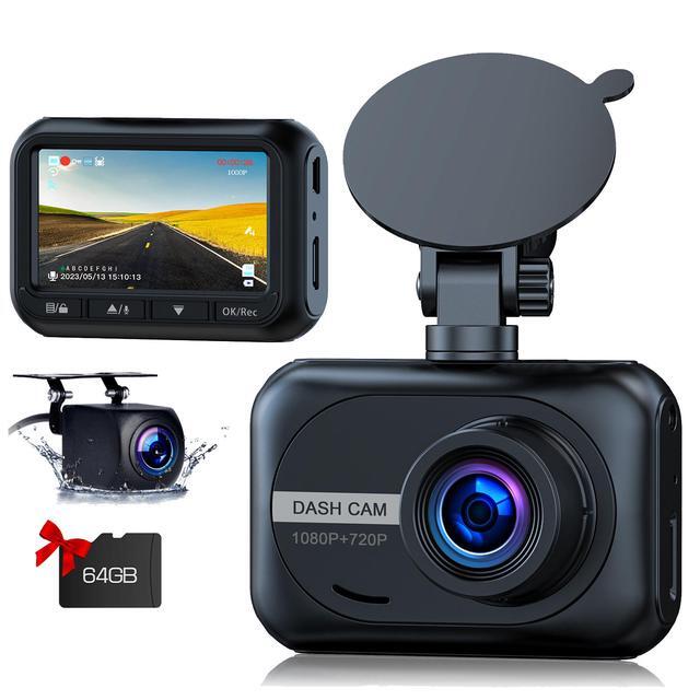 thumbnail image 2 of Motorcycle Dash Cam Front Rear Camera Dual Video HD 1080p, Black 1149 2 of 9