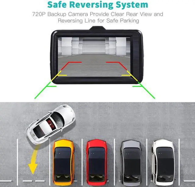 Alt view image 6 of 7 - TOGUARD Dual Dash Cam Full HD 1080P 170°Wide Angle 3.0 Front and Rear Car Camera Video Recorder with Night Vision WDR G-sensor Parking Monitor Loop Recording Motion Detection