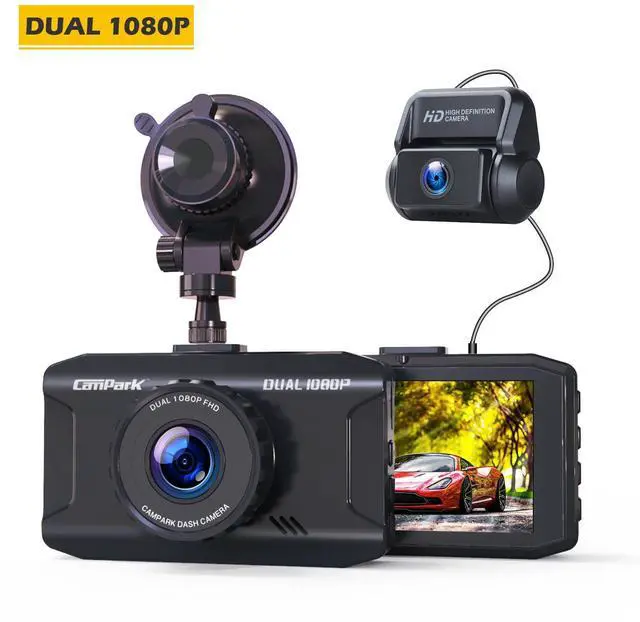Main image of TOGUARD Dual Dash Cam 1080P FHD 3 Inch LCD Display Car Camera ,IR Night Vision Car Camera ,Parking Mode, G-Sensor, Loop Recording, HDR