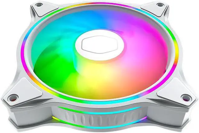 Alt view image 5 of 6 - Cooler Master MasterFan MF140 HALO white version 140mm ARGB 5V 3Pin PWM addressable mute chassis fan 14cm support CPU water cooling fan