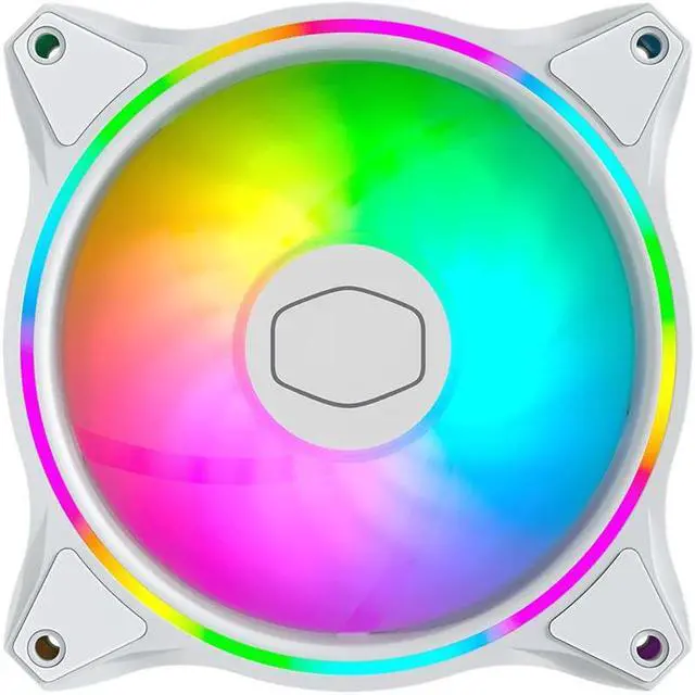 Alt view image 2 of 6 - Cooler Master MasterFan MF140 HALO white version 140mm ARGB 5V 3Pin PWM addressable mute chassis fan 14cm support CPU water cooling fan
