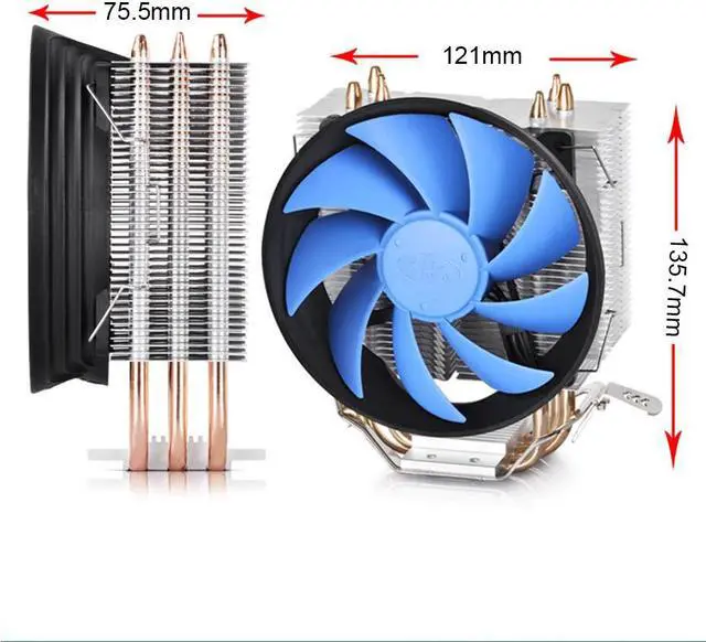 Alt view image 9 of 14 - DEEPCOOL GAMMAXX 300-CPU Cooler 3 Direct Contact Heat Pipes 120mm PWM Silent Fan (AM4 Compatible)