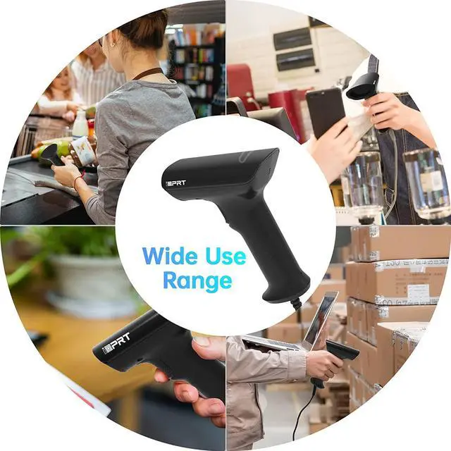 Alt view image 6 of 6 - Barcode Scanner, iDPRT USB Wired Barcode Scanner, 1D 2D QR Code Handheld Scanner, Plug and Play Bar Code Reader for Library, Warehouse, Supermarket, UPC EAN GTIN Barcodes Reader for Windows, Black