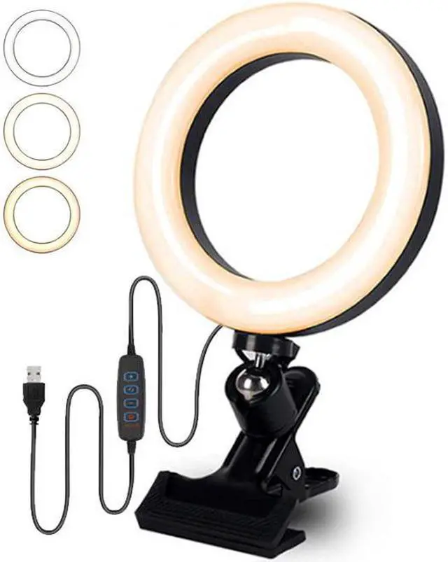 Alt view image 2 of 6 - 6 inch video conference live broadcast fill light photography light 8 inch computer notebook ring clip light clip clip beauty light