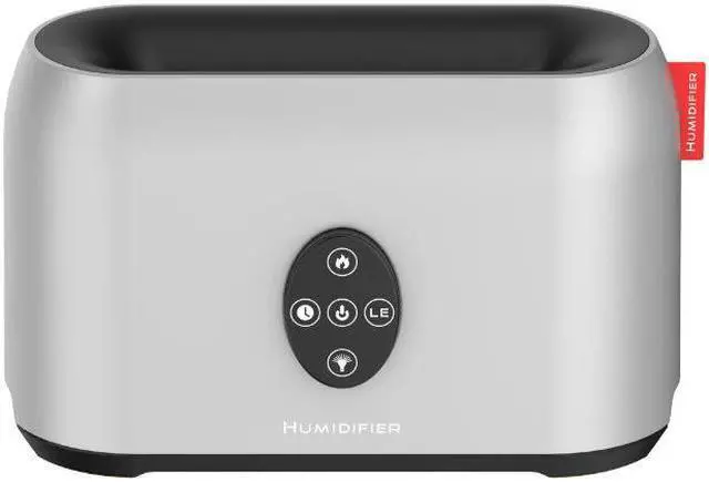 Alt view image 2 of 4 - WEIHE 200ml fragrance diffuser, large-capacity essential oil diffuser, flame effect humidifier with no water automatic shutdown protection timer function, suitable for baby room plant office Silver