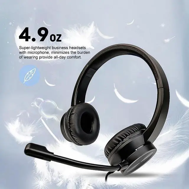 Alt view image 6 of 7 - WEIHE Gaming Headset Active Noise Cancelling Work Headphones Premium Closed-Back Stereo Headphones