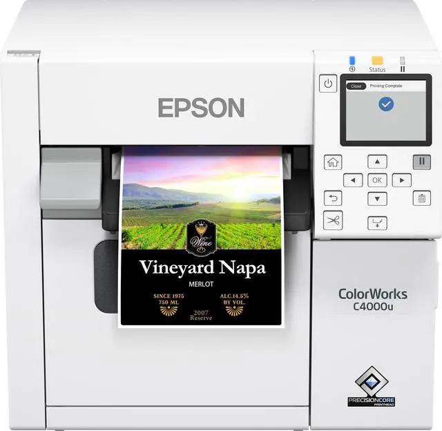 Alt view image 4 of 4 - DuraFast LX500/TM-C3500 1" Circle Die Cut Matte Paper Label 1000/Roll, LX500 Labels, TM-C3500 Labels, CW-C4000 Inkjet Labels with Permanent Adhesive