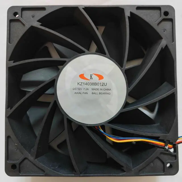 Main image of WHATSMINER Delta Server Fan KZ14038B012U 4PIN 12v 7.20A 14038 14CM Cooling Fan