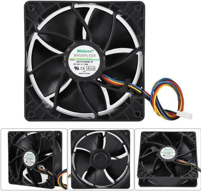 Alt view image 7 of 7 - USA STOCK 6500RPM MisierenTM Cooling Fan Replacement 4-pin for Antminer Bitmain S9 S15 S17 T9 T15 T17